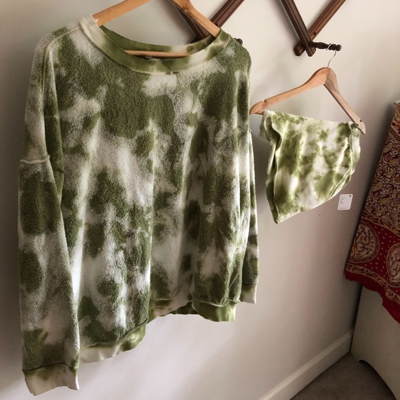 NWT Free People Kelly Washed Set Army Combo Medium - Picture 12 of 12